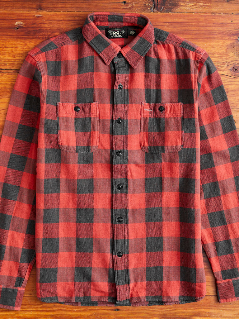 Buffalo Check Work Shirt in Red – Blue Owl Workshop