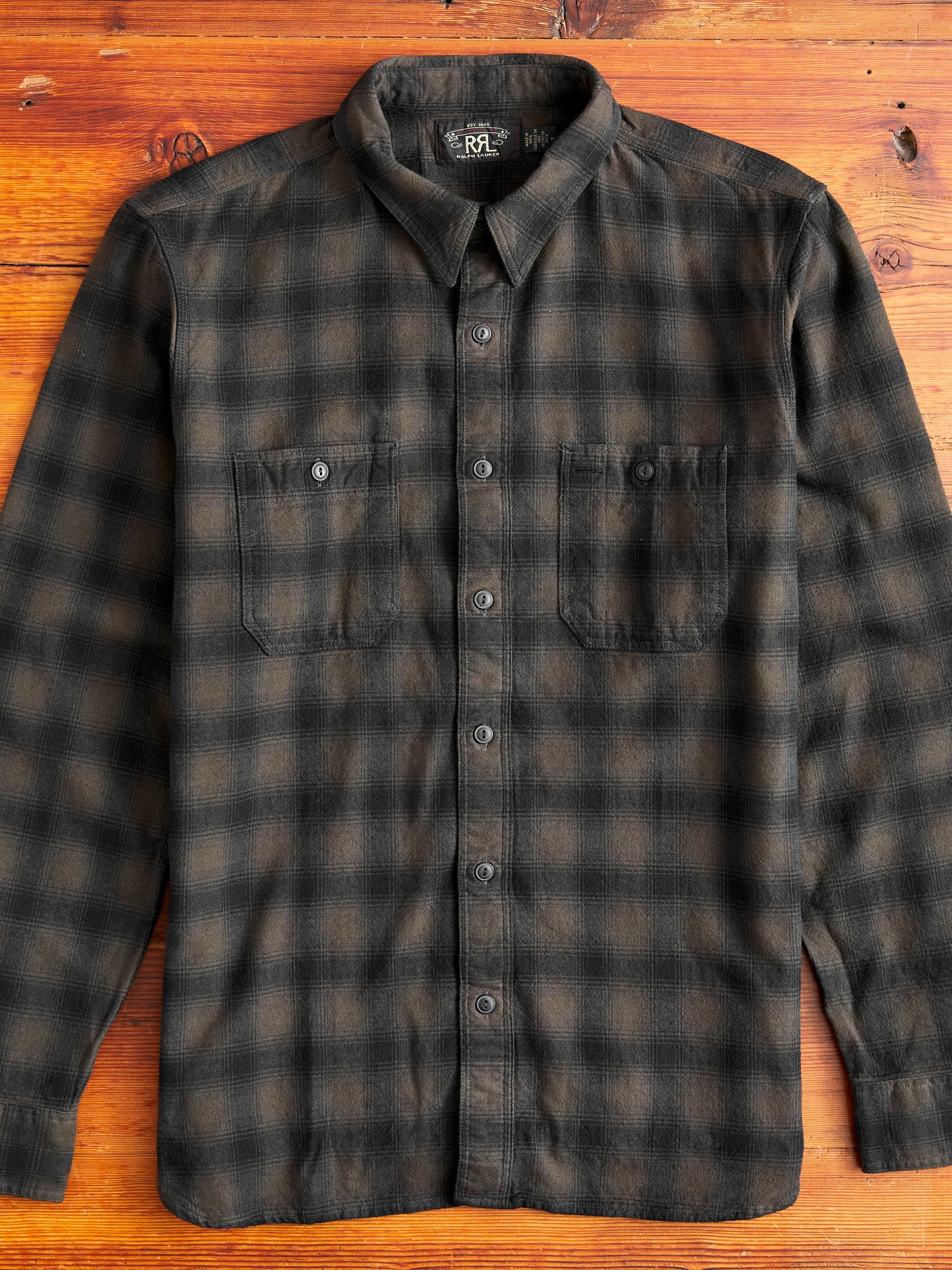 Cameron Canvas Workshirt in Black/Grey – Blue Owl Workshop