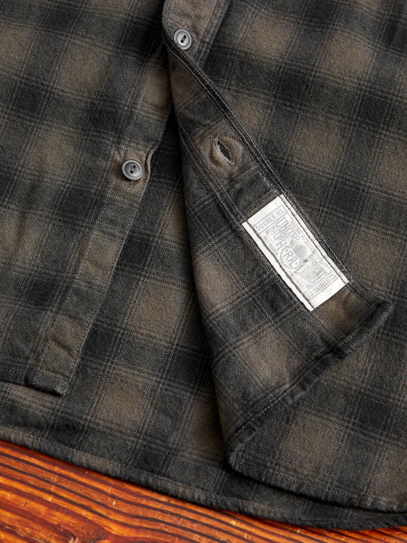 Cameron Canvas Workshirt in Black/Grey