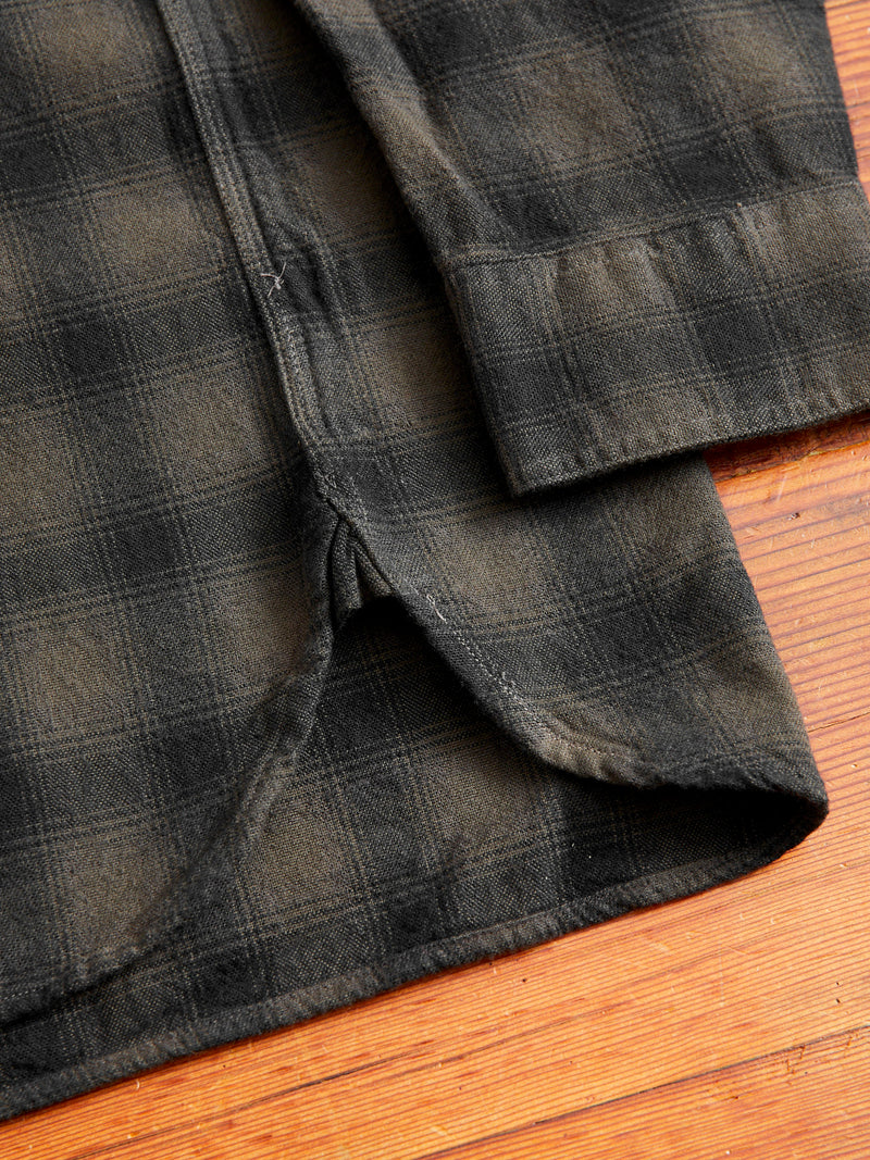 Cameron Canvas Workshirt in Black/Grey