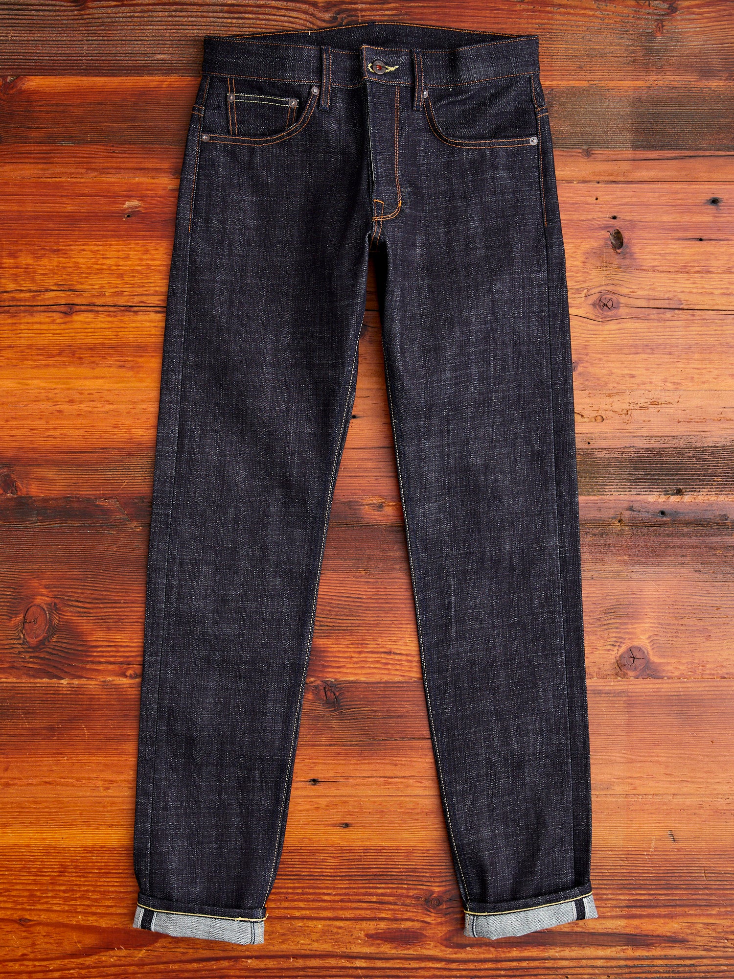 X075 14.5oz Dark Indigo Selvedge Denim - Spikes Fit – Blue Owl
