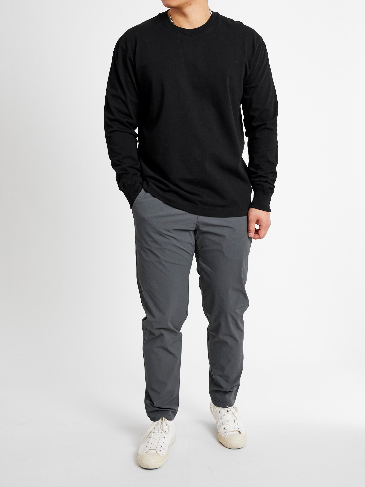 Midweight Jersey Longsleeve T-Shirt in Black – Blue Owl Workshop