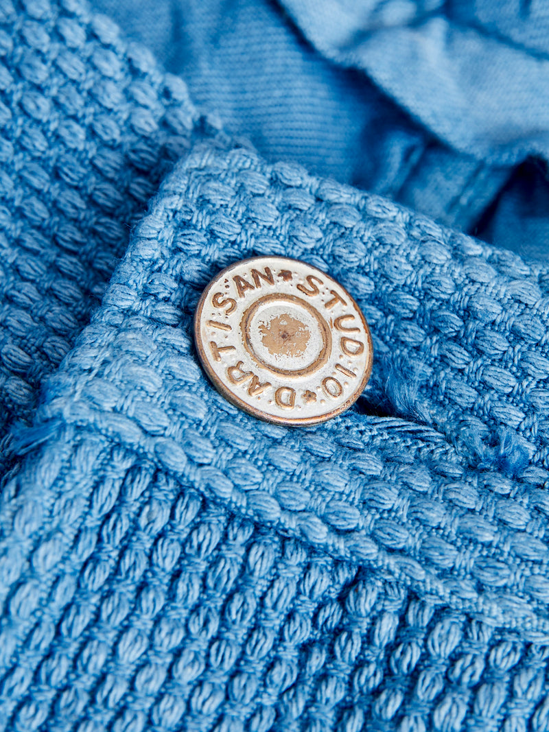 "Awa-Ai" Asagi Indigo Sashiko Pants - Regular Tapered Fit