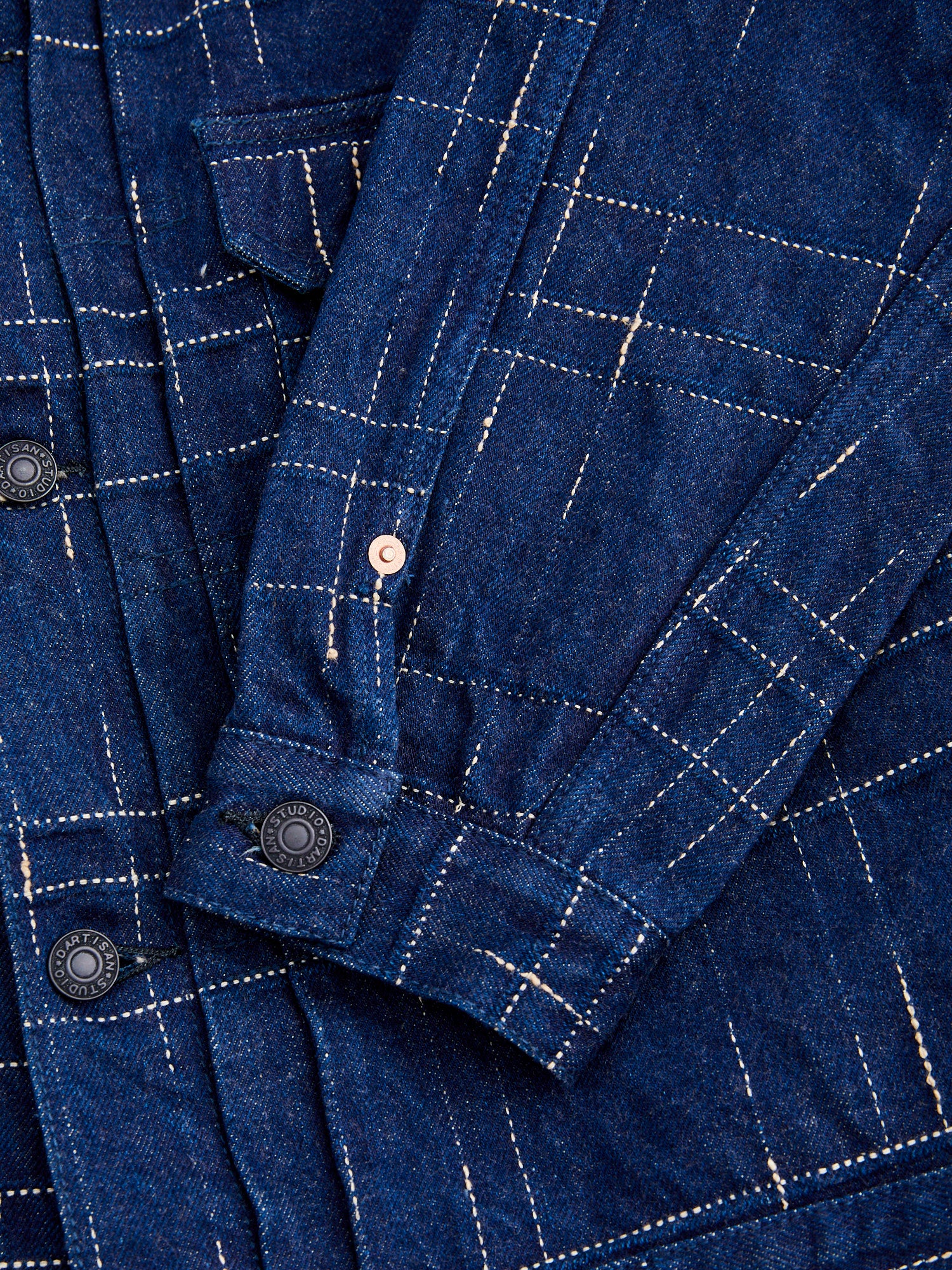 【45R Umii908】Indigo Down half coat / 2 D4574 