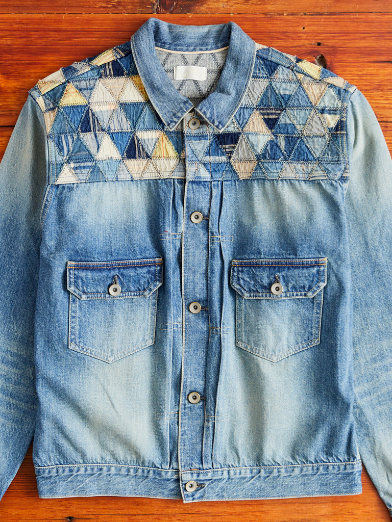 MSP-4000 Tsugihagi Selvedge Denim Jacket in Vintage Indigo – Blue 