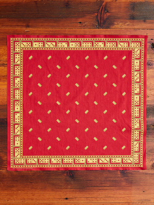 Domino Selvedge Bandanna in Red