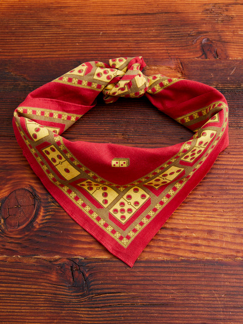Domino Selvedge Bandanna in Red