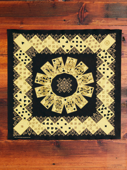 Solitaire Selvedge Bandanna in Black