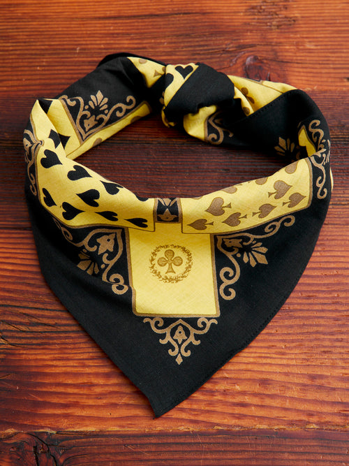 Solitaire Selvedge Bandanna in Black