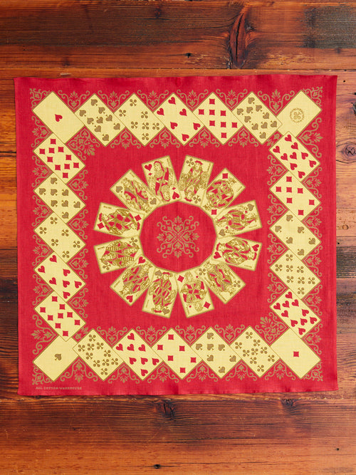 Solitaire Selvedge Bandanna in Red