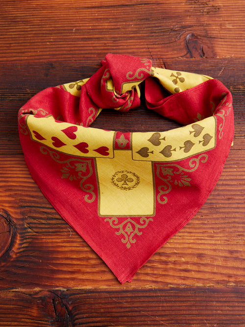 Solitaire Selvedge Bandanna in Red