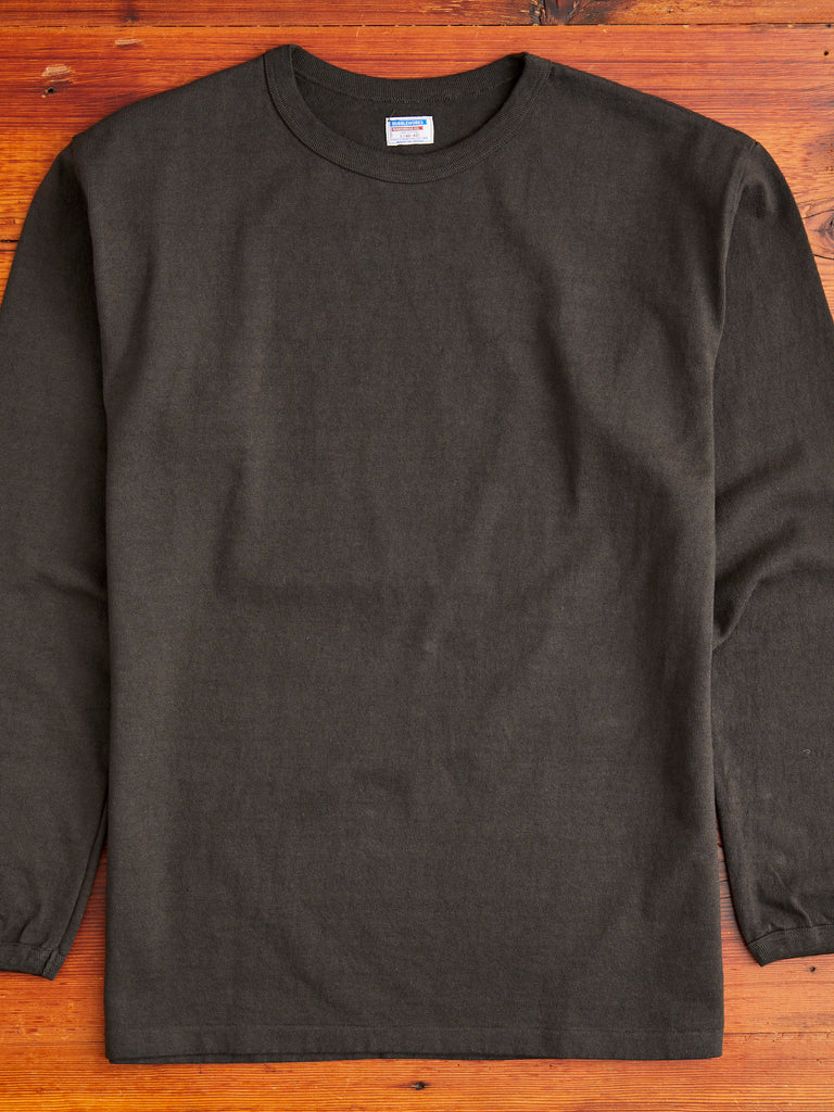 Stand Wheeler Heavyweight Longsleeve TShirt in Sumikuro Blue Owl