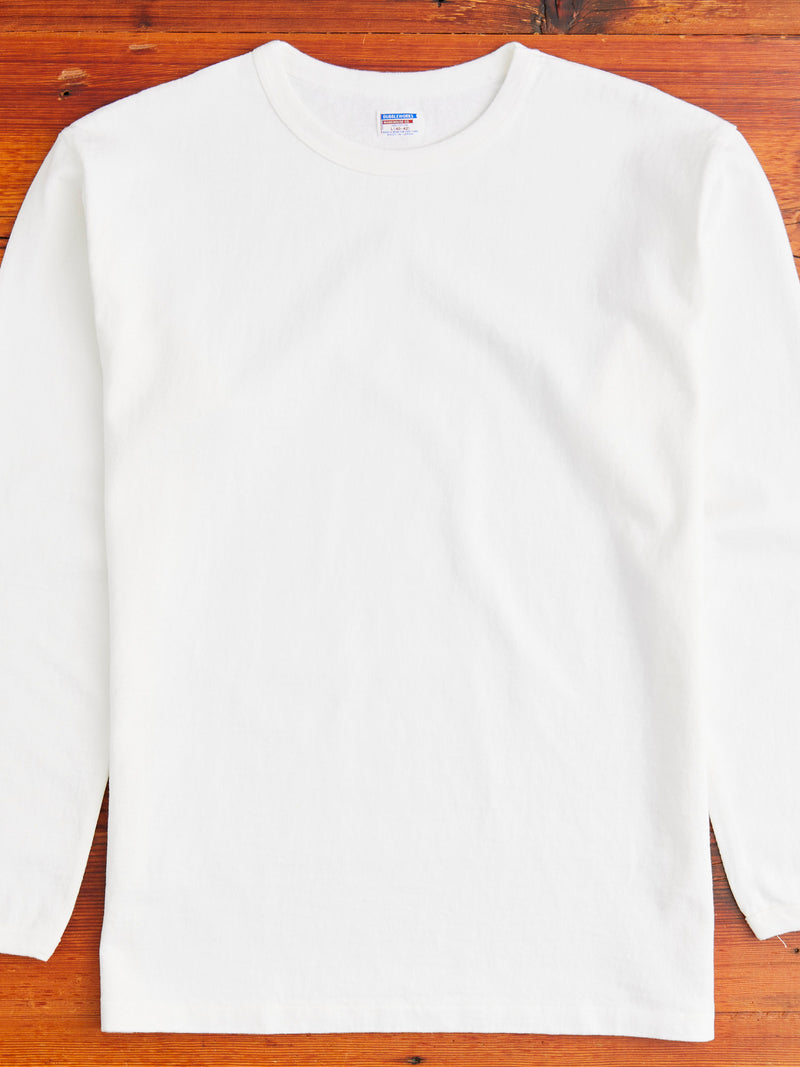 Stand Wheeler Heavyweight Longsleeve T-Shirt in Off White