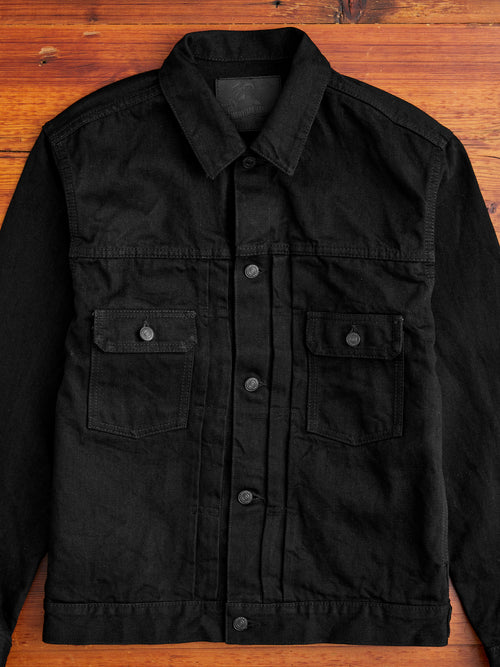 15.7oz Double Black Selvedge Denim Type-2 Jacket