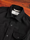 Service Shirt in Black Selvedge Canvas