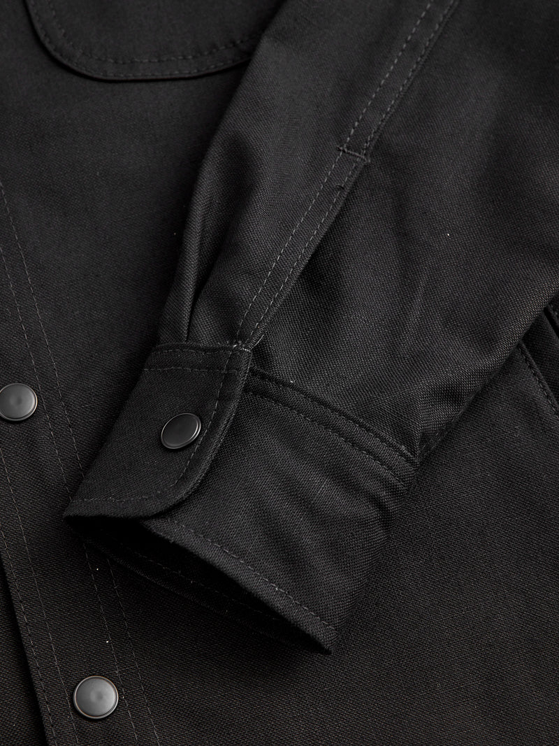 Service Shirt in Black Selvedge Canvas