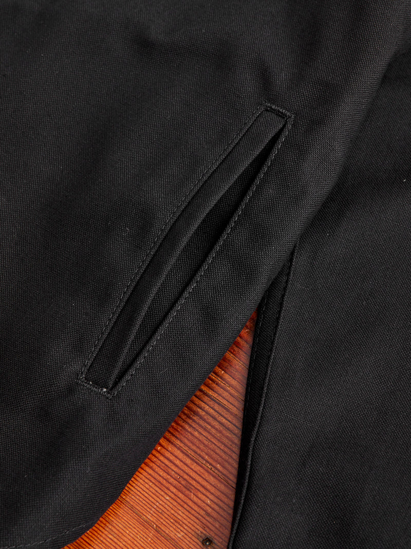 Service Shirt in Black Selvedge Canvas