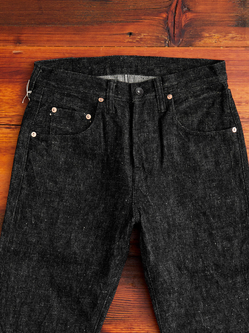 S211BK "Koku Benkei" 17oz Black Selvedge Denim - Relaxed Tapered Fit