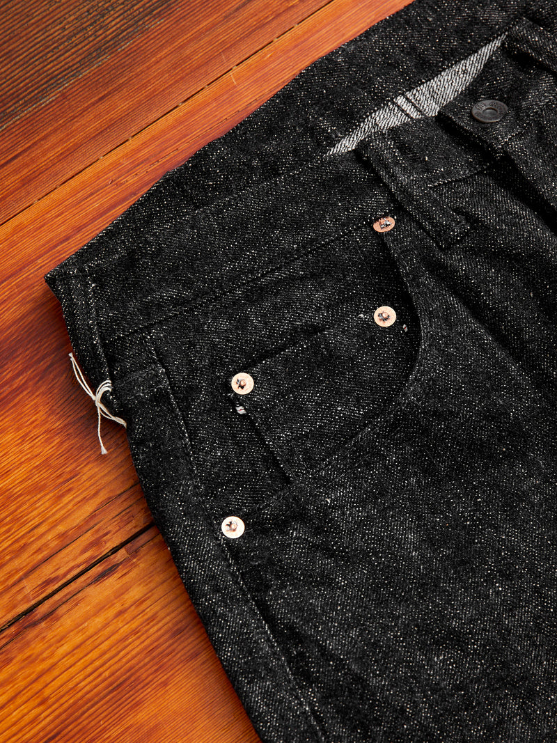 S211BK "Koku Benkei" 17oz Black Selvedge Denim - Relaxed Tapered Fit
