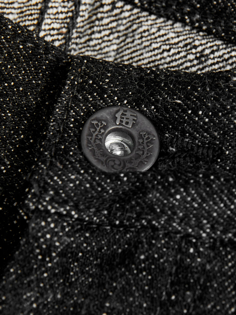 S211BK "Koku Benkei" 17oz Black Selvedge Denim - Relaxed Tapered Fit