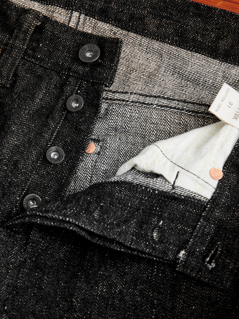 S211BK "Koku Benkei" 17oz Black Selvedge Denim - Relaxed Tapered Fit
