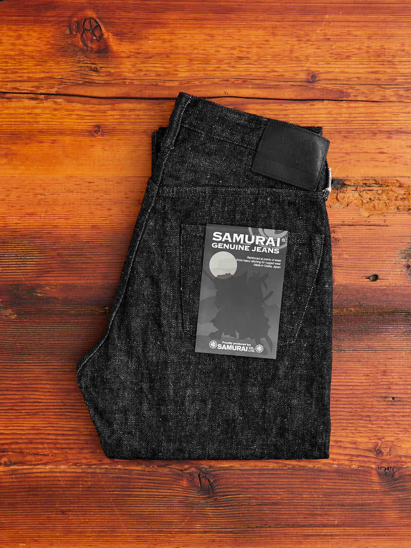 S211BK "Koku Benkei" 17oz Black Selvedge Denim - Relaxed Tapered Fit