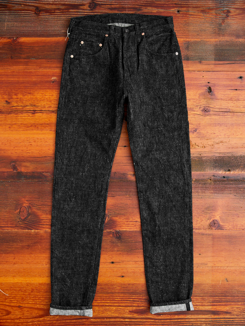 S211BK "Koku Benkei" 17oz Black Selvedge Denim - Relaxed Tapered Fit