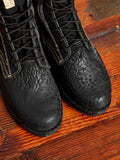 7 Hole '73-Folk Boots in Black Horsehide
