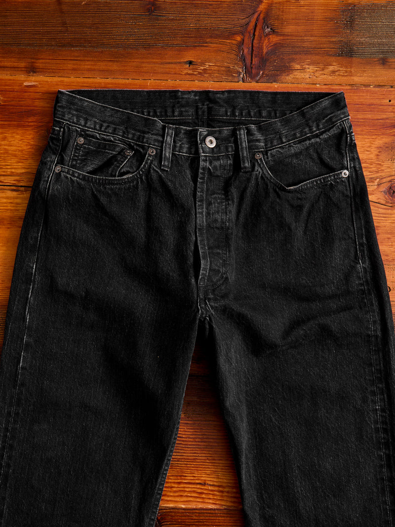 CS-222xs 12oz Stonewashed Double Black Selvedge Denim - Classic Straight Fit