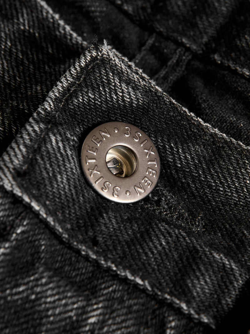 CS-222xs 12oz Stonewashed Double Black Selvedge Denim - Classic Straight Fit