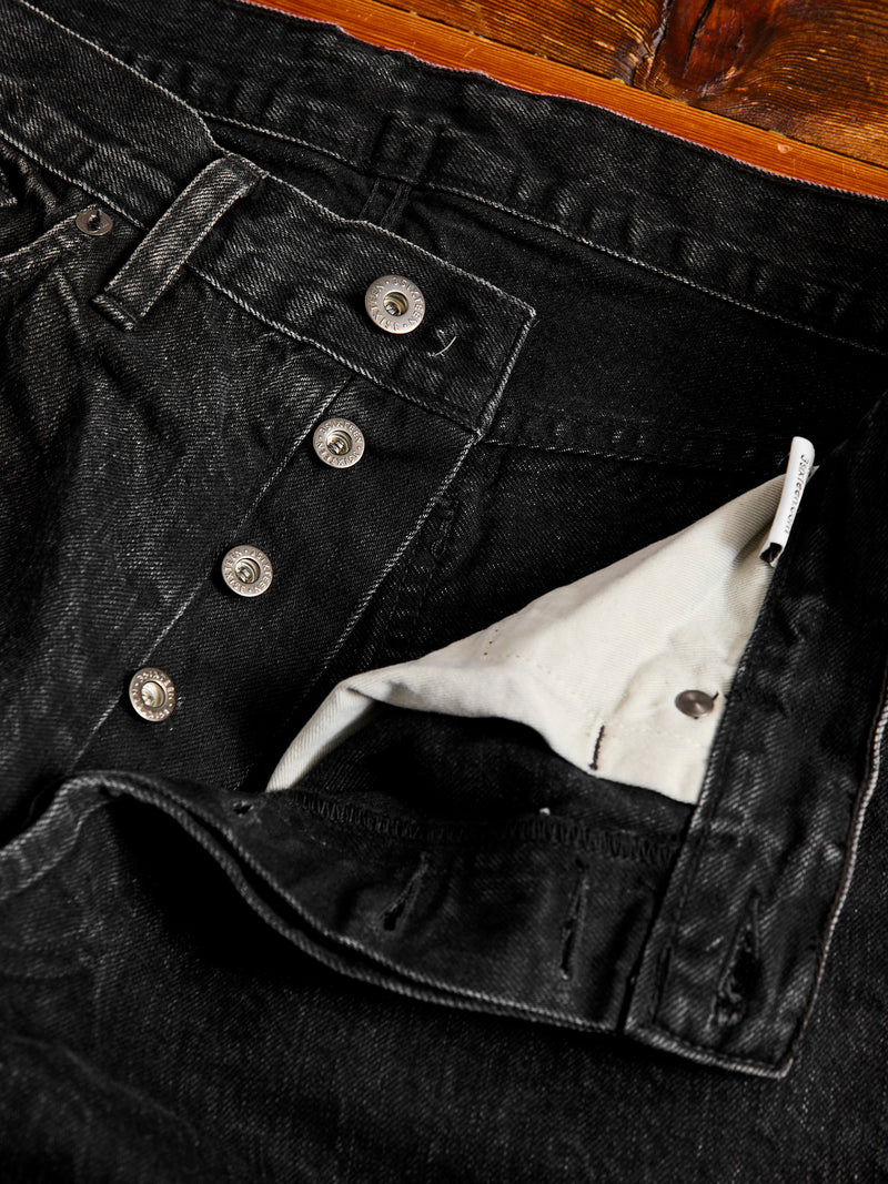 CS-222xs 12oz Stonewashed Double Black Selvedge Denim - Classic Straight Fit