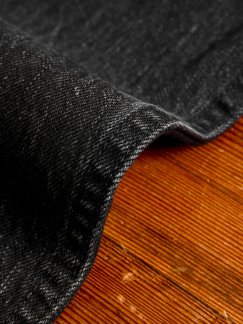 CS-222xs 12oz Stonewashed Double Black Selvedge Denim - Classic Straight Fit