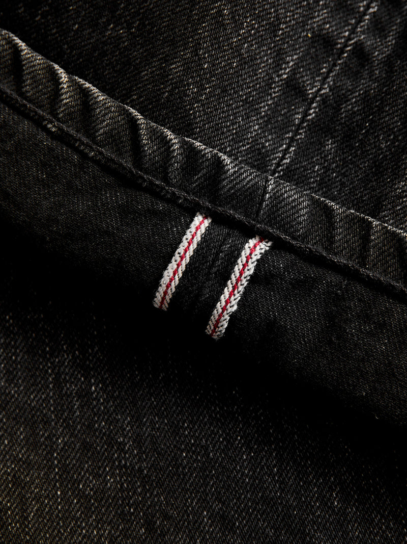 CS-222xs 12oz Stonewashed Double Black Selvedge Denim - Classic Straight Fit