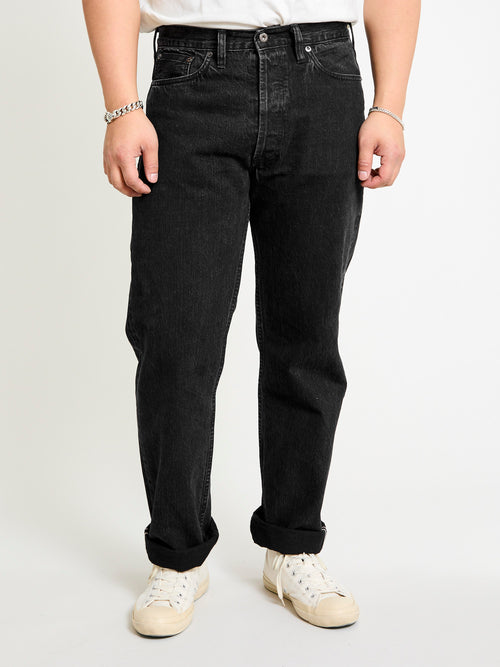 CS-222xs 12oz Stonewashed Double Black Selvedge Denim - Classic Straight Fit
