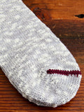 3 Line Quarter Length Sock in Melange Grey