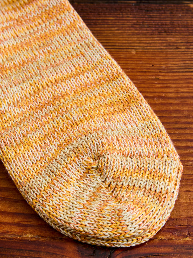Melange Quarter Length Sock in Gold