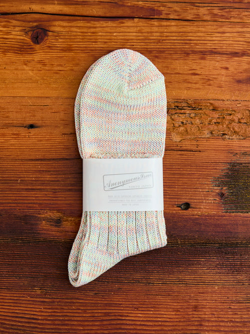 Melange Quarter Length Sock in Natural