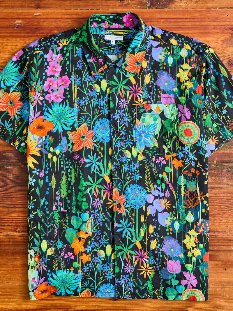 camp shirt Camp Shirt in Black Floral Lawn – Blue Owl Workshop
