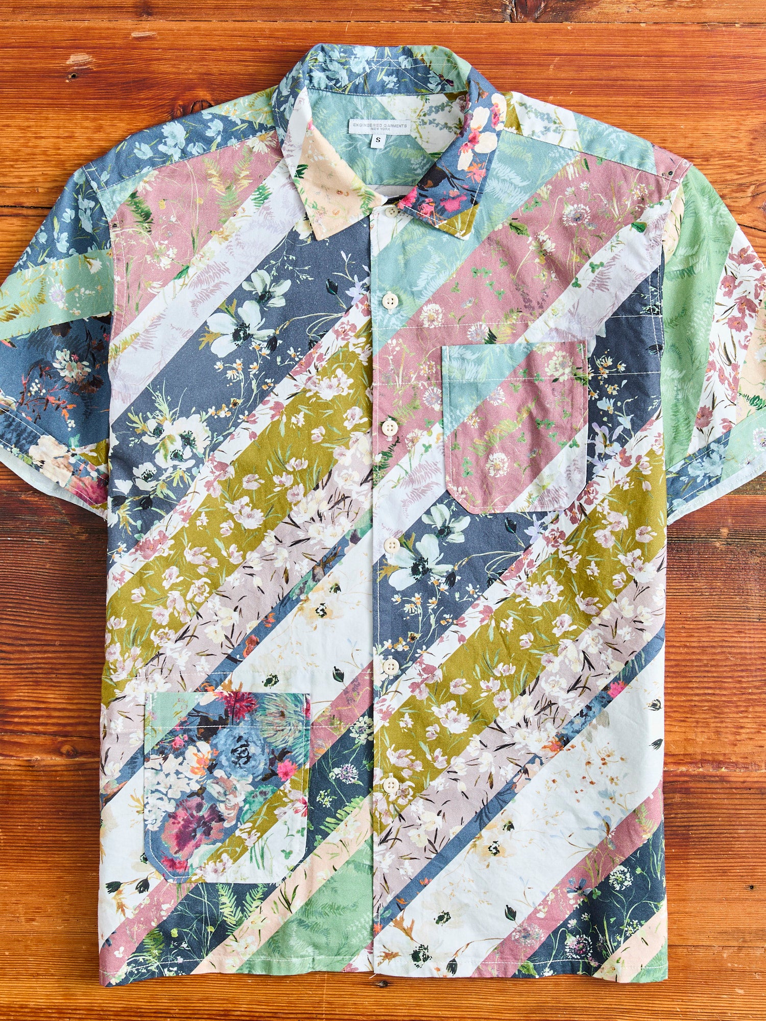 Camp Shirt in Navy Diagonal Print – Blue Owl Workshop