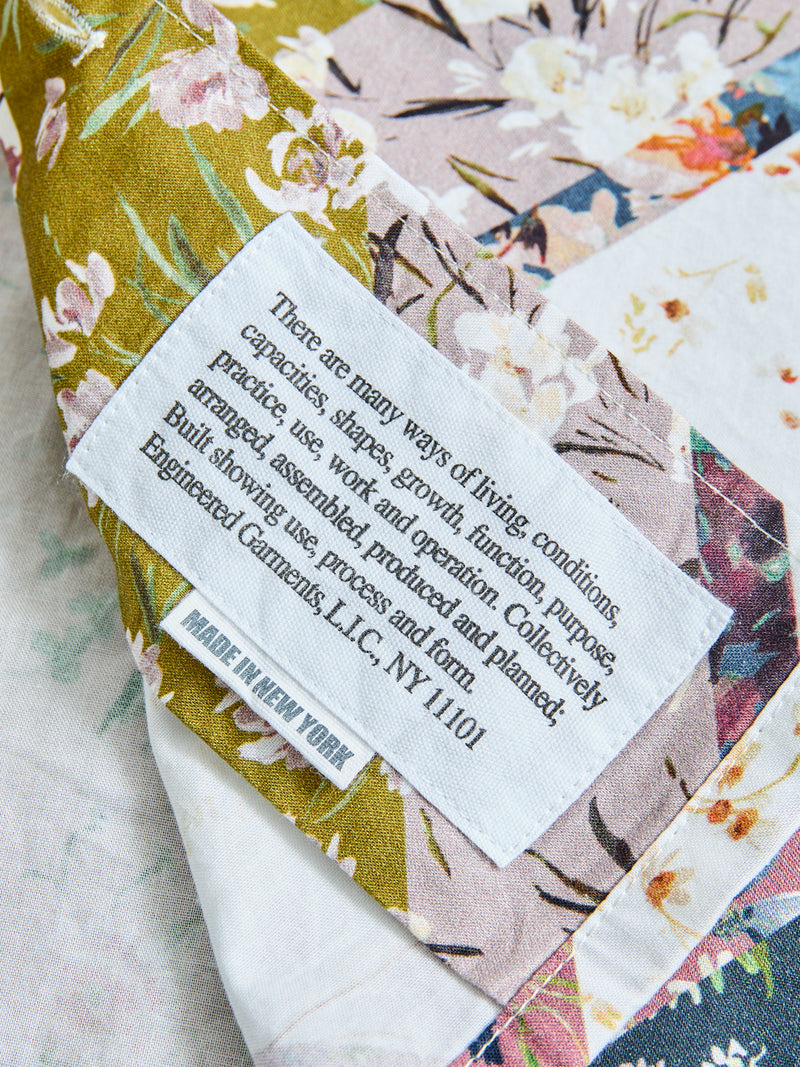 Camp Shirt in Navy Diagonal Print