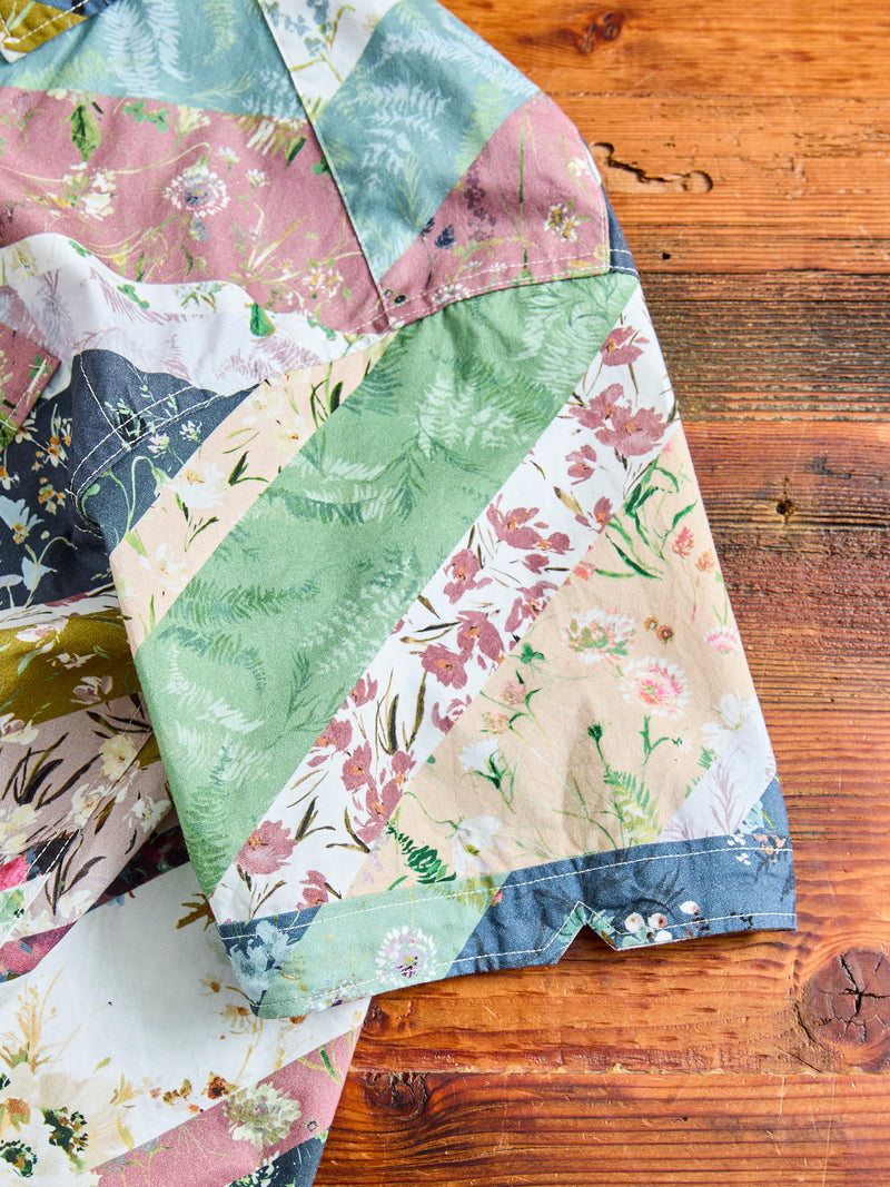 Camp Shirt in Navy Diagonal Print