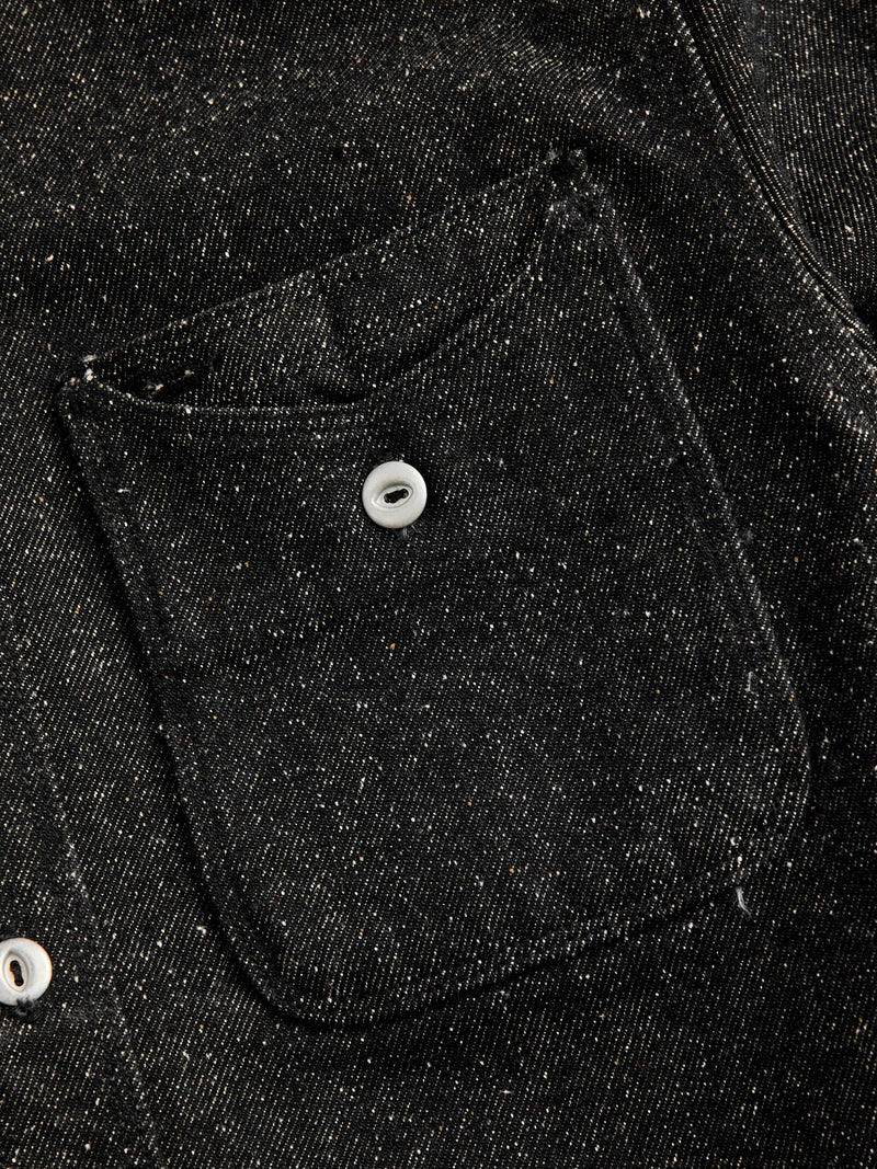 Lambert Work Shirt in Black Nep Denim