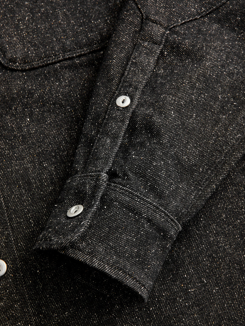 Lambert Work Shirt in Black Nep Denim