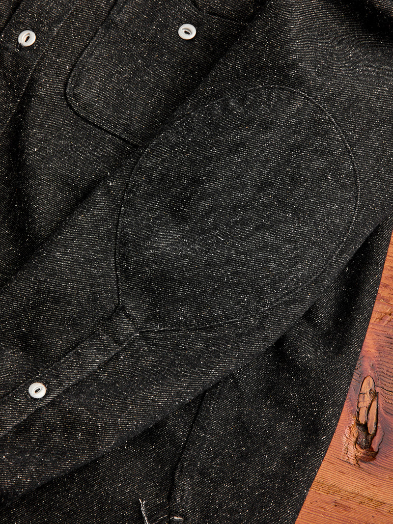 Lambert Work Shirt in Black Nep Denim