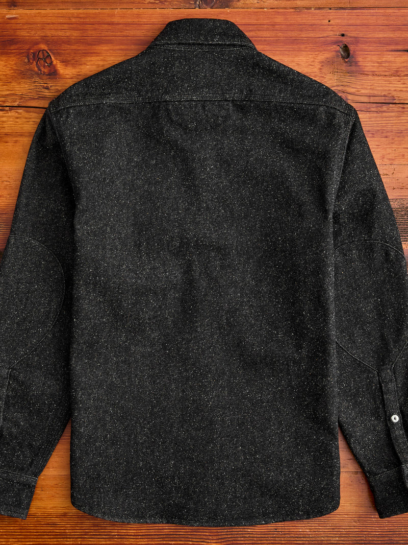 Lambert Work Shirt in Black Nep Denim