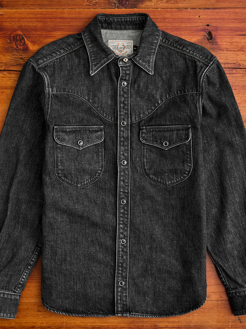 Packard Western Shirt in Black Stonewash