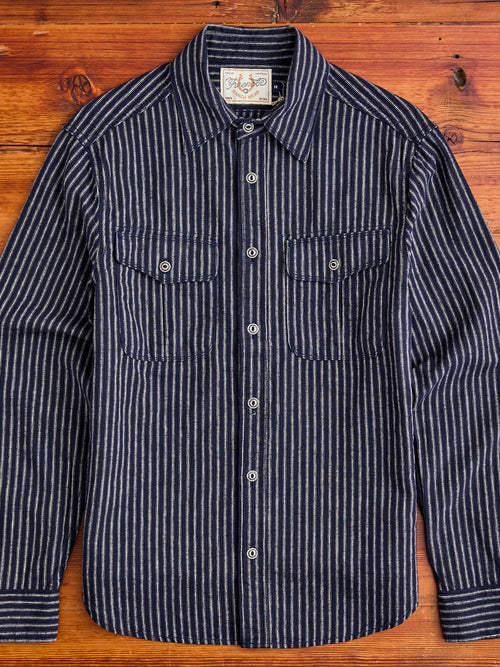Rancho Stripe Work Shirt in Indigo