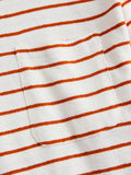 Fly Tee in Ecru Tangerine Stripe