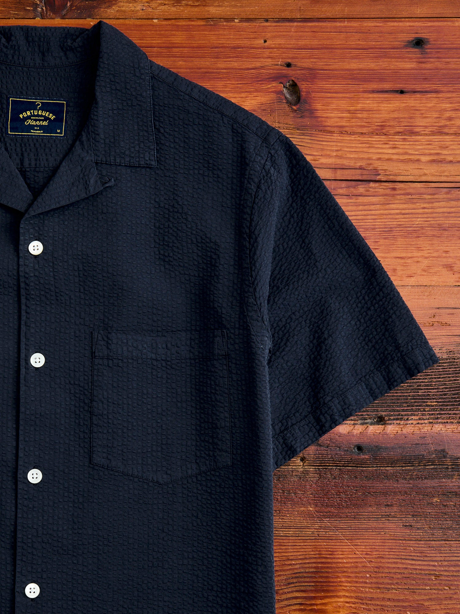 Atlantico Camp Collar Button-Up Shirt in Navy – Blue Owl Workshop