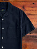 Atlantico Camp Collar Button-Up Shirt in Navy